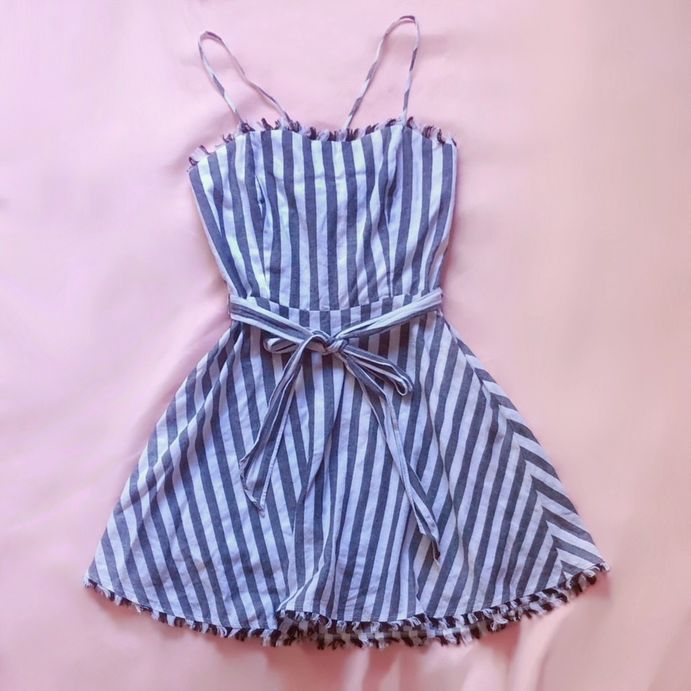 blu spero ⋆ striped fringe dress